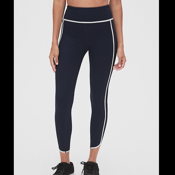 GAP Pants - GAP | Navy blue high-waisted ribbed leggings size S